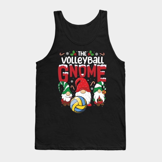 gnome pajamas volleyball Gnome Xmas cute Christmas gnome Tank Top by hadlamcom